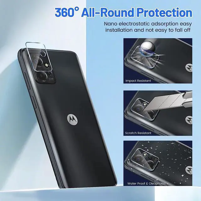 Alt view image 3 of 6 - 2-Pack HD Tempered Glass Camera Lens Protector for Motorola Moto G Power 5G 2023