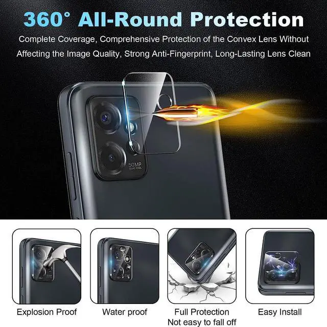 Alt view image 2 of 6 - 2-Pack HD Tempered Glass Camera Lens Protector for Motorola Moto G Power 5G 2023