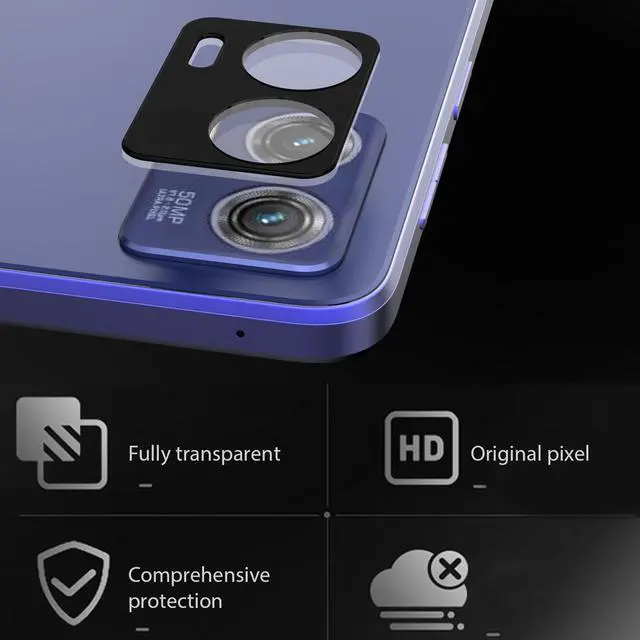 Alt view image 3 of 6 - 2-Pack HD Tempered Glass Camera Lens Protector for Motorola Moto G 5G 2023 - Black