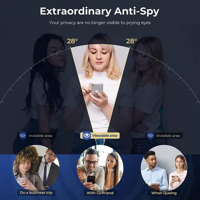 Alt view image 2 of 7 - Anti-Spy Privacy Tempered Glass Screen Protector for iPhone 11 / iPhone XR