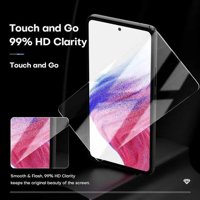 Alt view image 6 of 7 - Premium HD Tempered Glass Screen Protector for Samsung Galaxy A53 5G