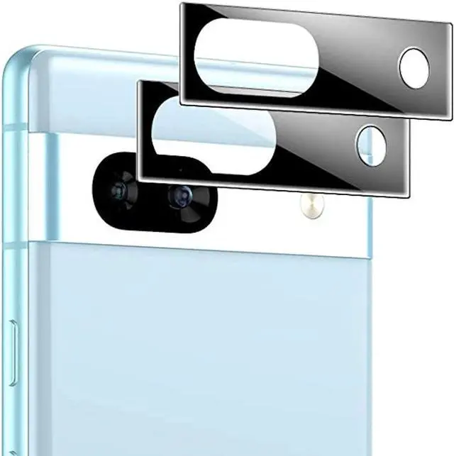 Main image of 2-Pack HD Tempered Glass Camera Lens Protector for Google Pixel 7a - Black