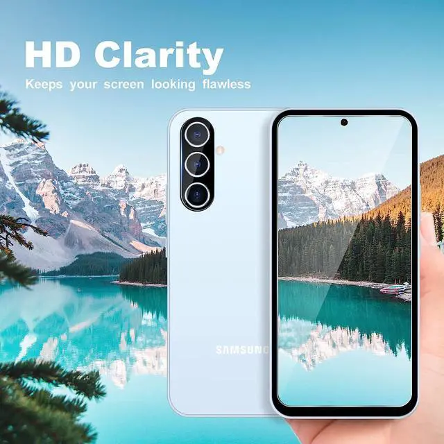 Alt view image 4 of 7 - 3-Pack HD Tempered Glass Camera Lens Protector for Samsung Galaxy A14 5G - Black