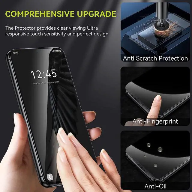 Alt view image 7 of 7 - 2+2 Combo Pack 2-Pack Full Edged Tempered Glass Screen Protector + 2-Pack Camera Lens Protector for Samsung Galaxy A54 5G