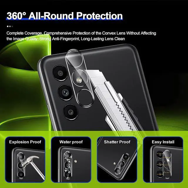 Alt view image 2 of 7 - HD Tempered Glass Camera Lens Protector for Samsung Galaxy A54 5G