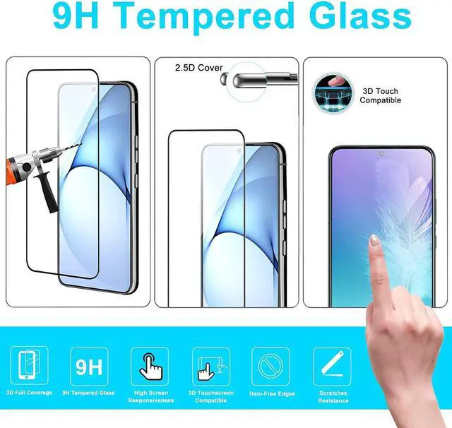 Alt view image 2 of 7 - 3-Pack Full Edged HD Tempered Glass Screen Protector for Samsung Galaxy S23