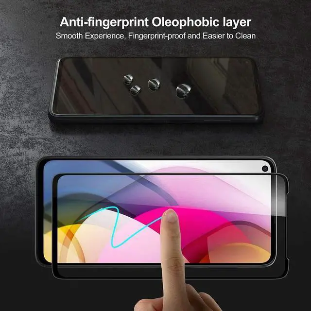 Alt view image 5 of 7 - Premium HD Full Coverage Tempered Glass Screen Protector for Motorola Moto G Stylus 5G 2021