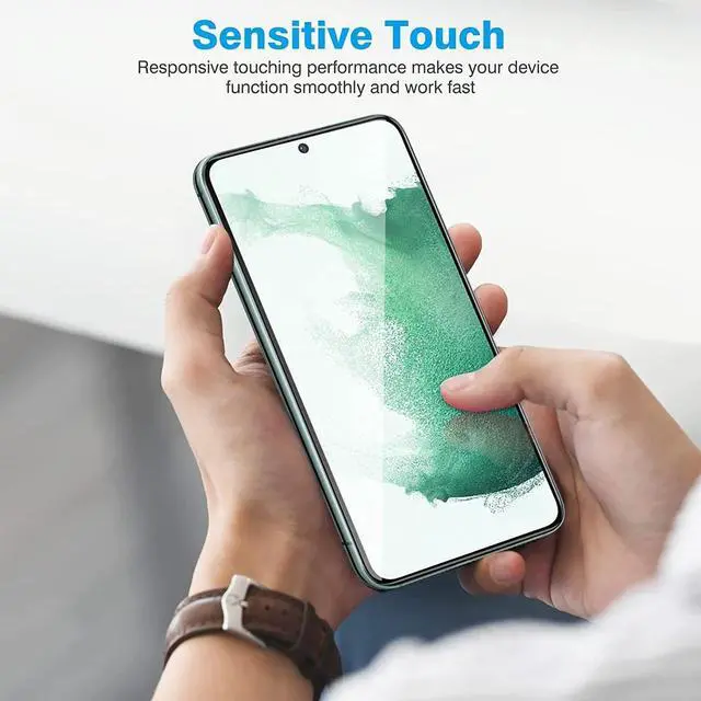 Alt view image 6 of 7 - Full Edged Tempered Glass Screen Protector + Camera Lens Protector (Black) for Samsung Galaxy S23