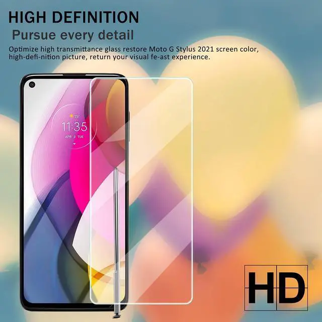 Alt view image 6 of 7 - Premium HD Tempered Glass Screen Protector for Motorola Moto G Stylus 5G 2021