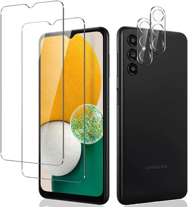 Main image of 2+2 Combo Pack 2-Pack Tempered Glass Screen Protector + 2-Pack Camera Lens Protector for Samsung Galaxy A14 5G