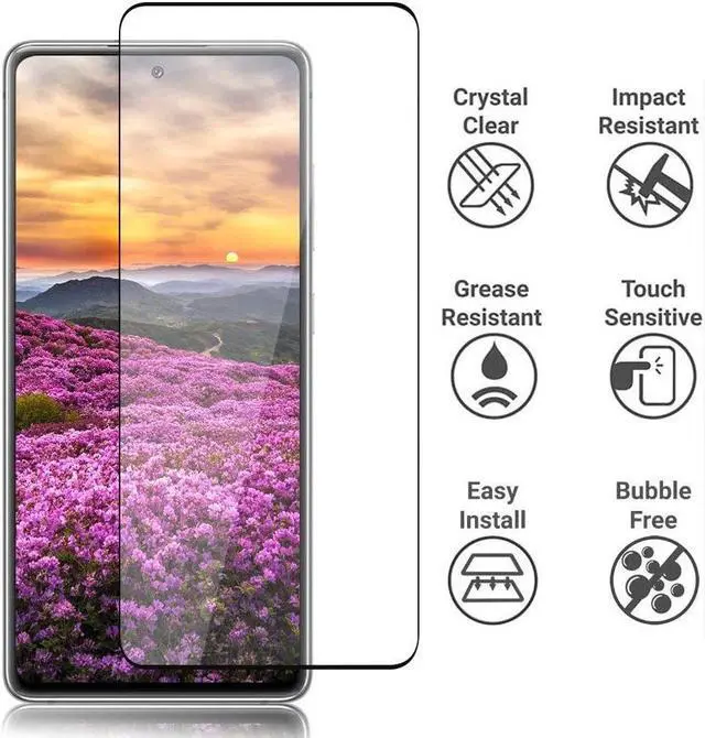 Alt view image 4 of 7 - HD Premium Full Coverage Tempered Glass Screen Protector for Samsung Galaxy S22 5G
