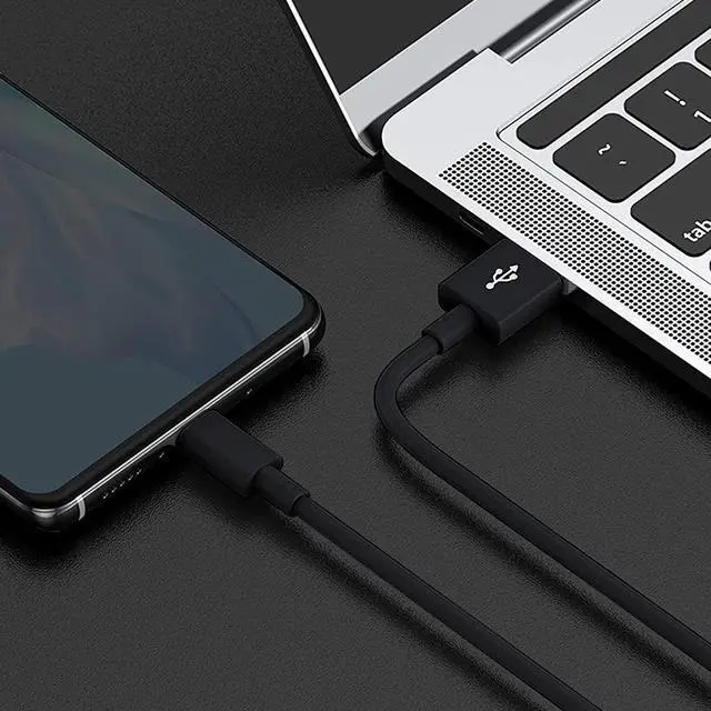 Alt view image 4 of 6 - 5 Ft. High-Speed USB-C to USB-A Charge & Sync Cable - Black