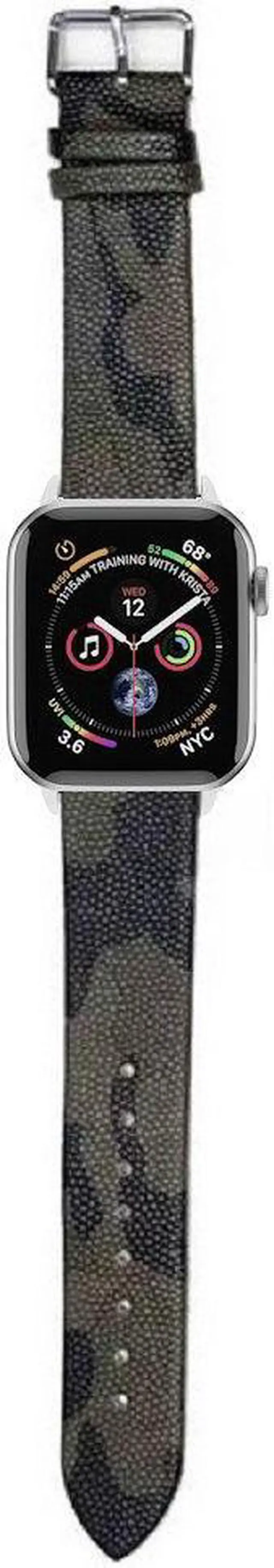 Main image of Camouflage Series Leather Band for Apple Watch 49mm / 45mm / 44mm / 42mm - Black