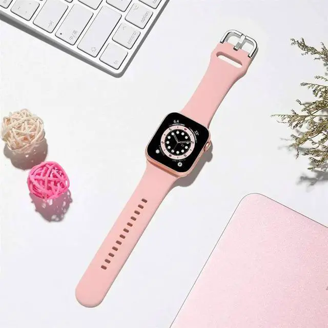 Alt view image 3 of 7 - Comfy Sport Band Watch Strap for Apple Watch 41mm / 40mm / 38mm - Pink Sand