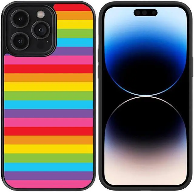Main image of Sublimation Print Design Case for iPhone 14 Pro Max - Rainbow Stripe