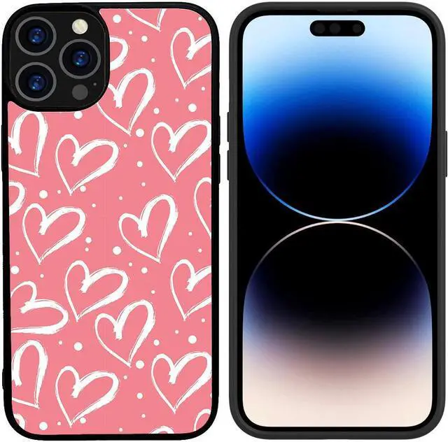Main image of Sublimation Print Design Case for iPhone 14 Pro Max - Pink Hearts
