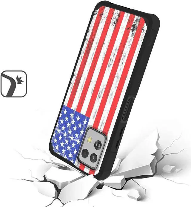 Alt view image 2 of 4 - Shockproof Air Cushion Hybrid Case for Motorola Moto G Power 5G 2023 - USA Flag