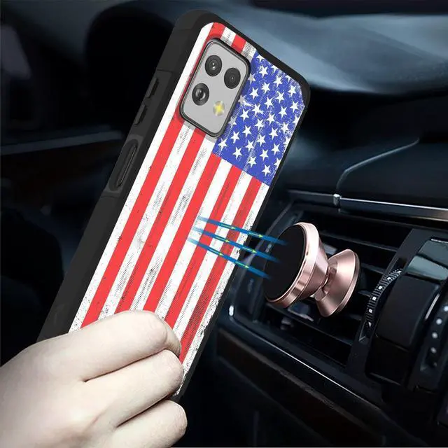 Alt view image 4 of 4 - Shockproof Air Cushion Hybrid Case for Motorola Moto G Power 5G 2023 - USA Flag