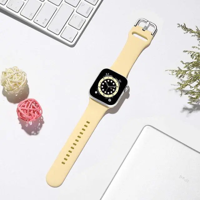 Alt view image 2 of 6 - Comfy Sport Band Watch Strap for Apple Watch 49mm / 45mm / 44mm / 42mm - Yellow