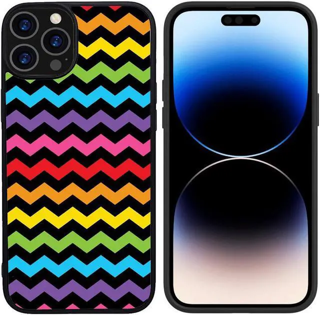 Main image of Sublimation Print Design Case for iPhone 14 Pro Max - Rainbow ZigZag