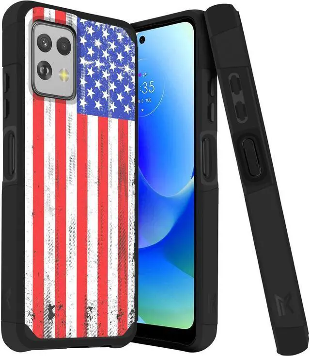 Main image of Shockproof Air Cushion Hybrid Case for Motorola Moto G Power 5G 2023 - USA Flag