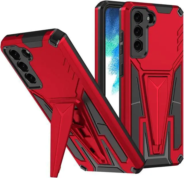 Main image of Military Grade Transformer Hybrid Case with Kickstand for Samsung Galaxy S23 Plus - Red