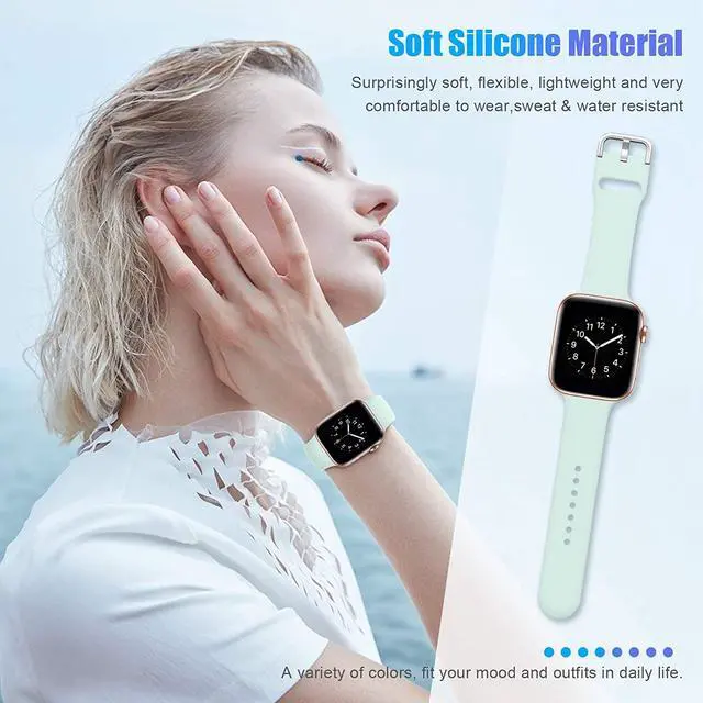 Alt view image 6 of 7 - Comfy Sport Band Watch Strap for Apple Watch 49mm / 45mm / 44mm / 42mm - Mint