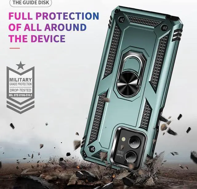 Alt view image 2 of 6 - Military Grade Hybrid Case with Ring Grip for Motorola Moto G Stylus 5G 2023 - Green