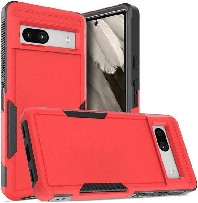 Main image of Military Grade TUFF Hybrid Case for Google Pixel 7a - Red