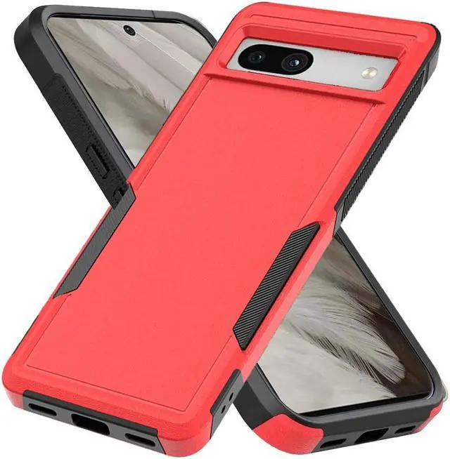 Alt view image 4 of 4 - Military Grade TUFF Hybrid Case for Google Pixel 7a - Red