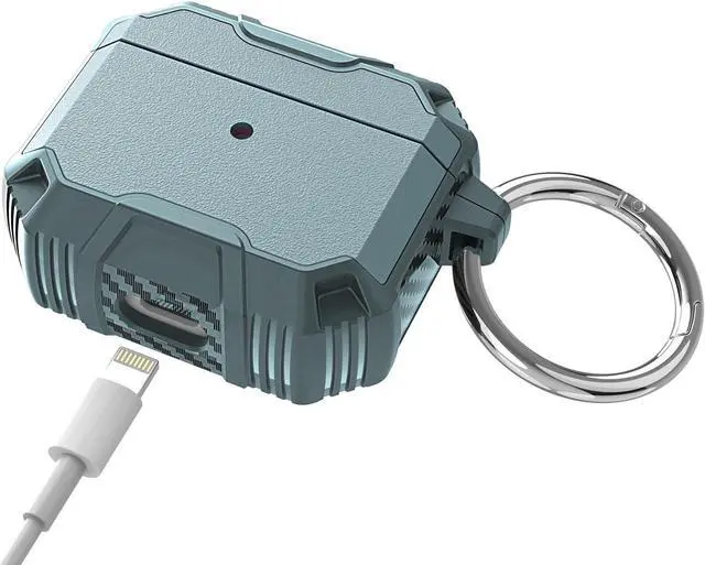 Alt view image 3 of 3 - Carbon Series TUFF Hybrid Case for AirPods (3rd Generation) - Teal