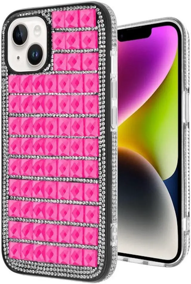 Main image of Diamond Series Crystal Rhinestones Case for iPhone 14 - Pink