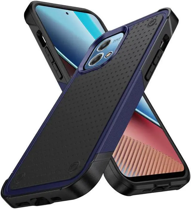 Alt view image 3 of 3 - TUFF Dot Hybrid Armor Case for Motorola Moto G Stylus 5G 2023 - Blue
