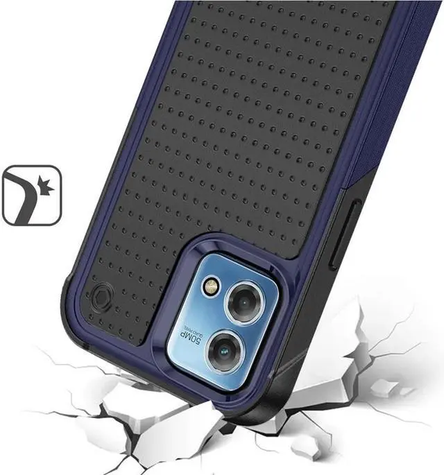 Alt view image 2 of 3 - TUFF Dot Hybrid Armor Case for Motorola Moto G Stylus 5G 2023 - Blue