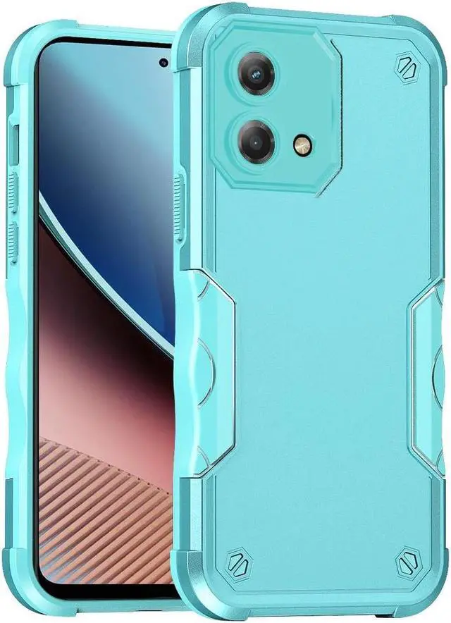 Alt view image 4 of 4 - Military Grade Shockproof Hybrid Armor Case for Motorola Moto G Stylus 5G 2023 - Teal