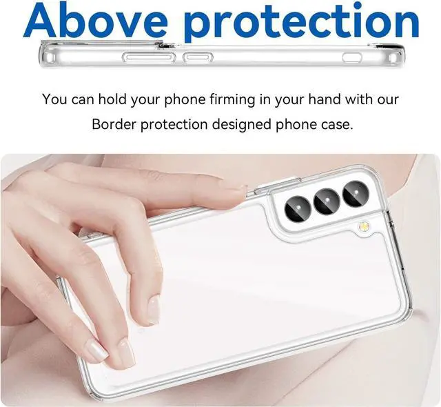 Alt view image 5 of 7 - Fusion Shield Tough Snap-on Transparent Case for Samsung Galaxy S23 Plus - Clear