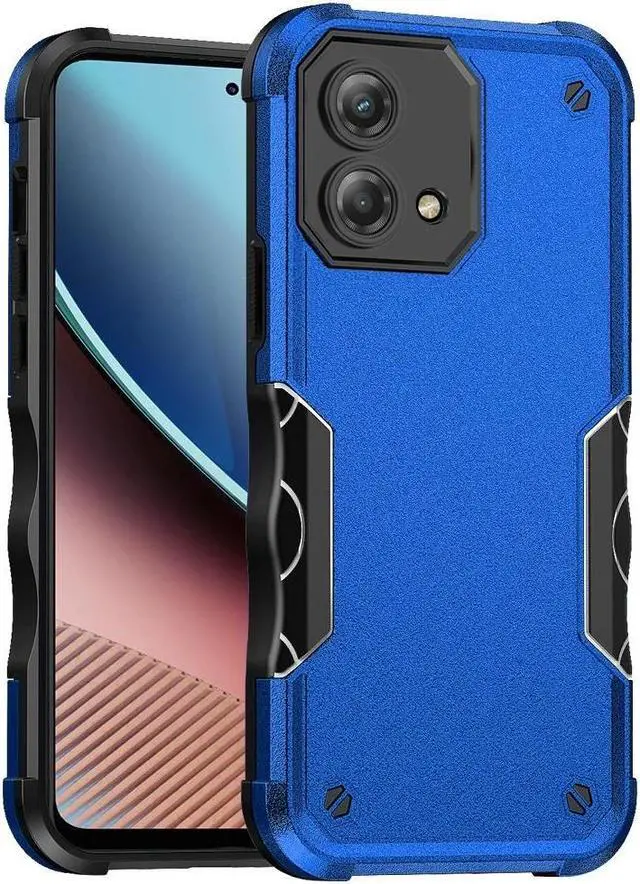 Alt view image 4 of 4 - Military Grade Shockproof Hybrid Armor Case for Motorola Moto G Stylus 5G 2023 - Blue