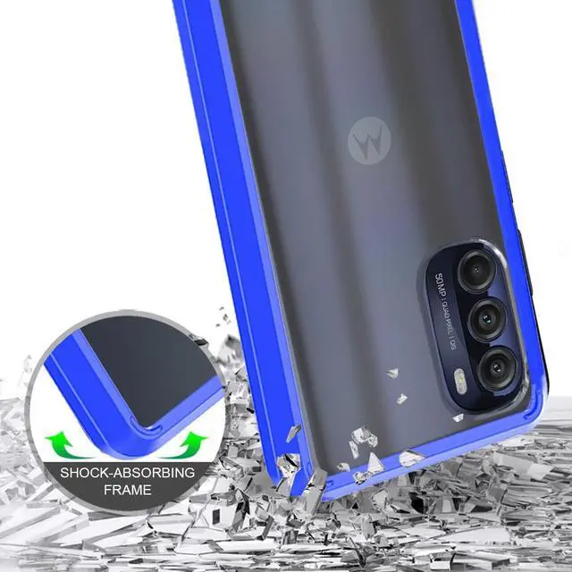 Alt view image 2 of 3 - Fusion Shield Tough Snap-on Case for Motorola Moto G 5G 2022 - Blue
