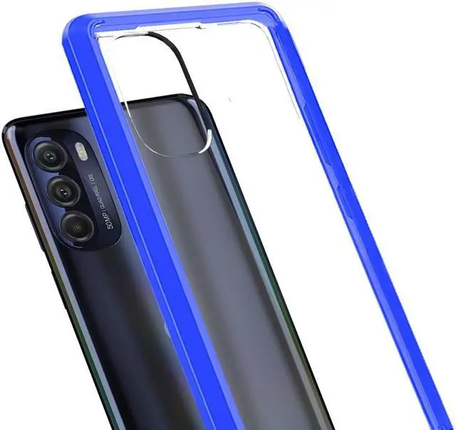 Alt view image 3 of 3 - Fusion Shield Tough Snap-on Case for Motorola Moto G 5G 2022 - Blue