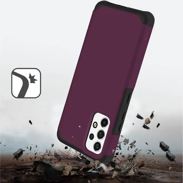Main image of MetKase Drop Tested Air Cushion Hybrid Case for Samsung Galaxy A53 5G - Magenta Purple