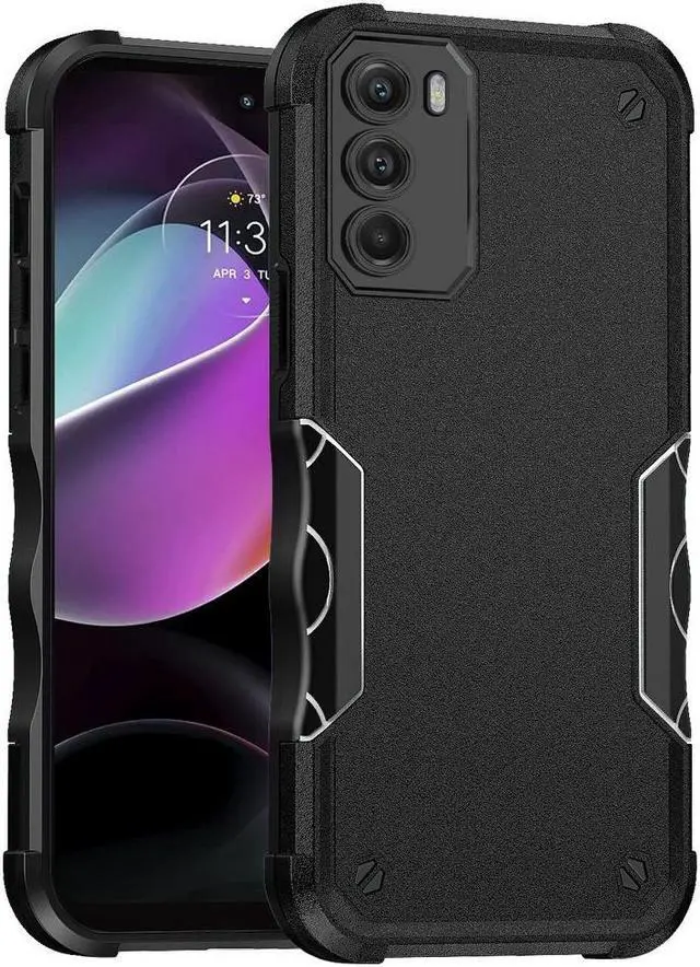 Main image of Military Grade Shockproof Hybrid Armor Case for Motorola Moto G 5G 2022 - Black