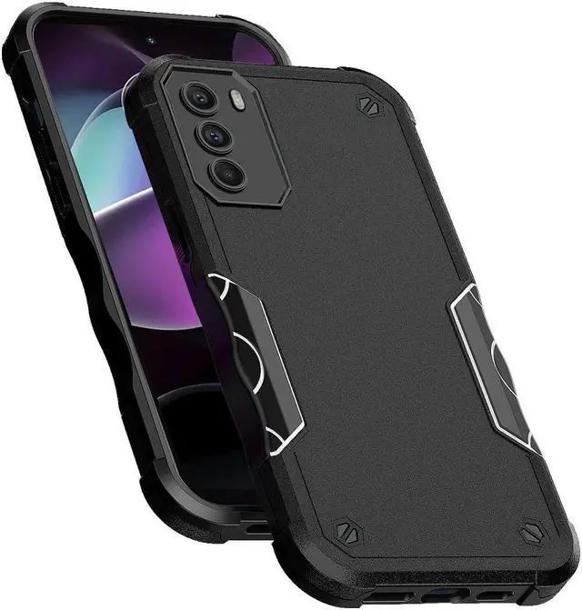Alt view image 3 of 3 - Military Grade Shockproof Hybrid Armor Case for Motorola Moto G 5G 2022 - Black