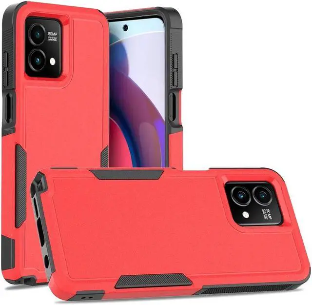 Main image of Military Grade TUFF Hybrid Case for Motorola Moto G Stylus 5G 2023 - Red