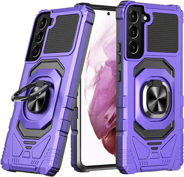 Main image of Robotic Series Hybrid Case with Ring Grip for Samsung Galaxy S23 Plus - Purple