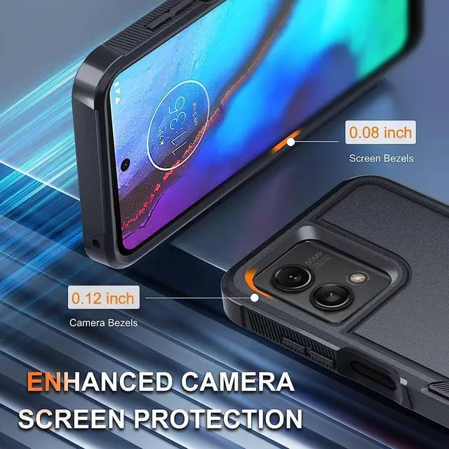Alt view image 5 of 7 - Military Grade TUFF Hybrid Case for Motorola Moto G Stylus 5G 2023 - Black