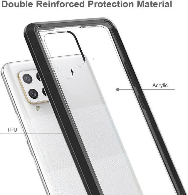 Alt view image 4 of 4 - Fusion Shield Tough Snap-on Case for Samsung Galaxy A42 5G - Black