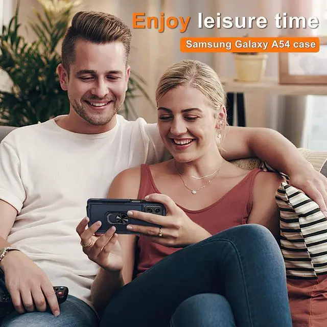 Alt view image 7 of 7 - Military Grade TUFF Shockproof Hybrid Armor Case with Ring Grip for Motorola Moto G Stylus 5G 2023 - Blue