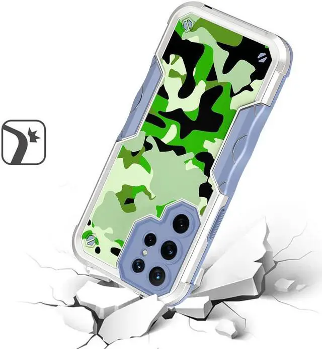 Alt view image 2 of 4 - Military Grade Shockproof Hybrid Case for Samsung Galaxy S23 Ultra - Camouflage