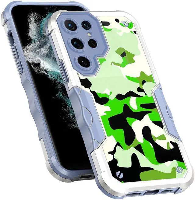 Alt view image 4 of 4 - Military Grade Shockproof Hybrid Case for Samsung Galaxy S23 Ultra - Camouflage