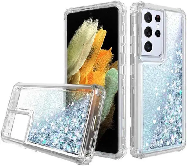 Main image of Atomic Quicksand Glitter Waterfall Hybrid Case for Samsung Galaxy S21 Ultra 5G - Clear